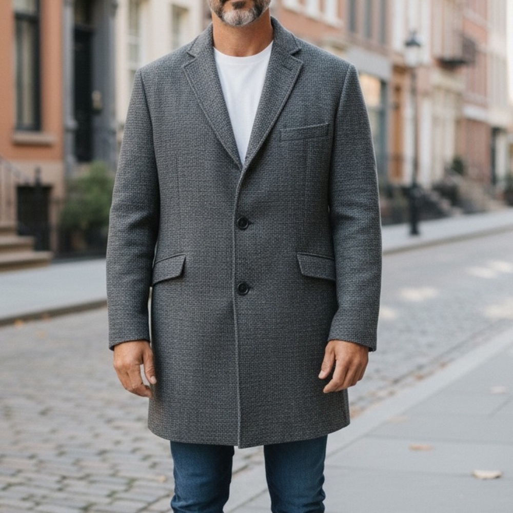 Enzo men’s wool blend car coat size 50